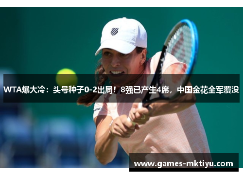 WTA爆大冷：头号种子0-2出局！8强已产生4席，中国金花全军覆没